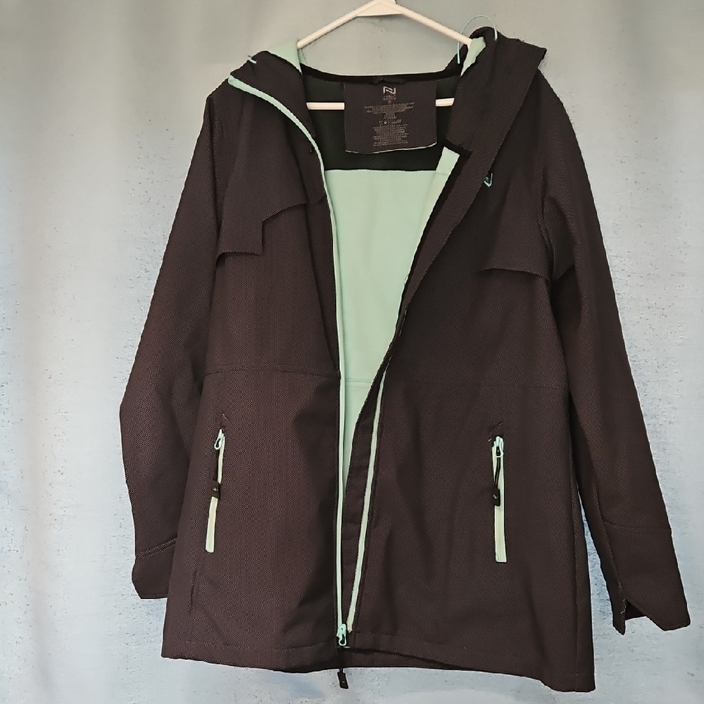 Nola Black and Mint Utility Jacket